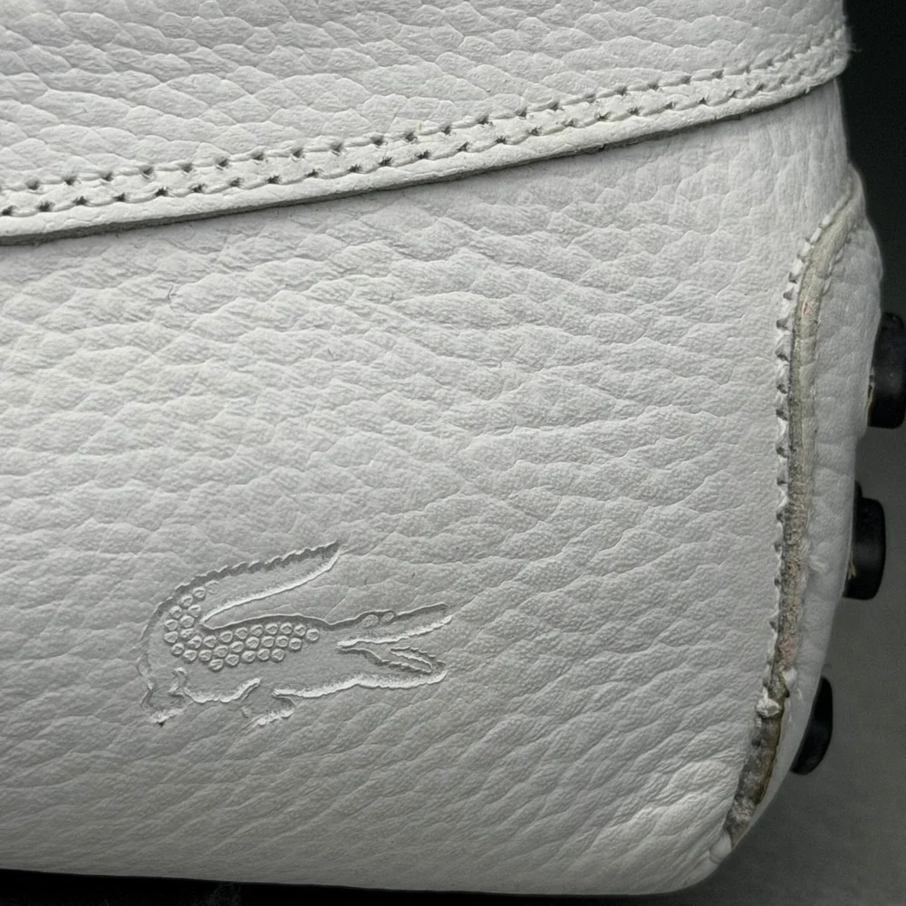 Lacoste Ansted 319 White Leather Driving Loafers Mens Size 13 NWT 7-38CMA0084042